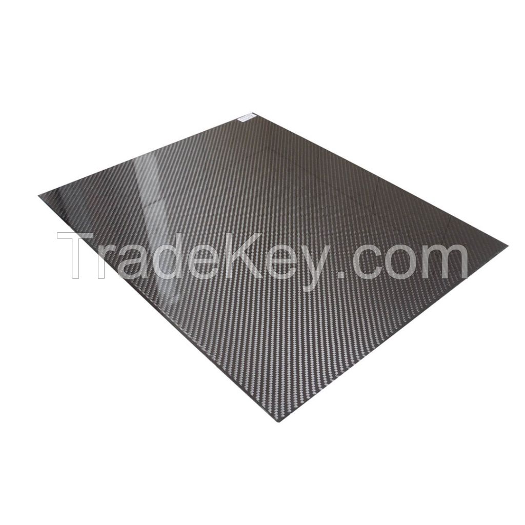 China factory custom processed high strength carbon plate, CNC sheet 3K carbon fiber board 2 to 10mm