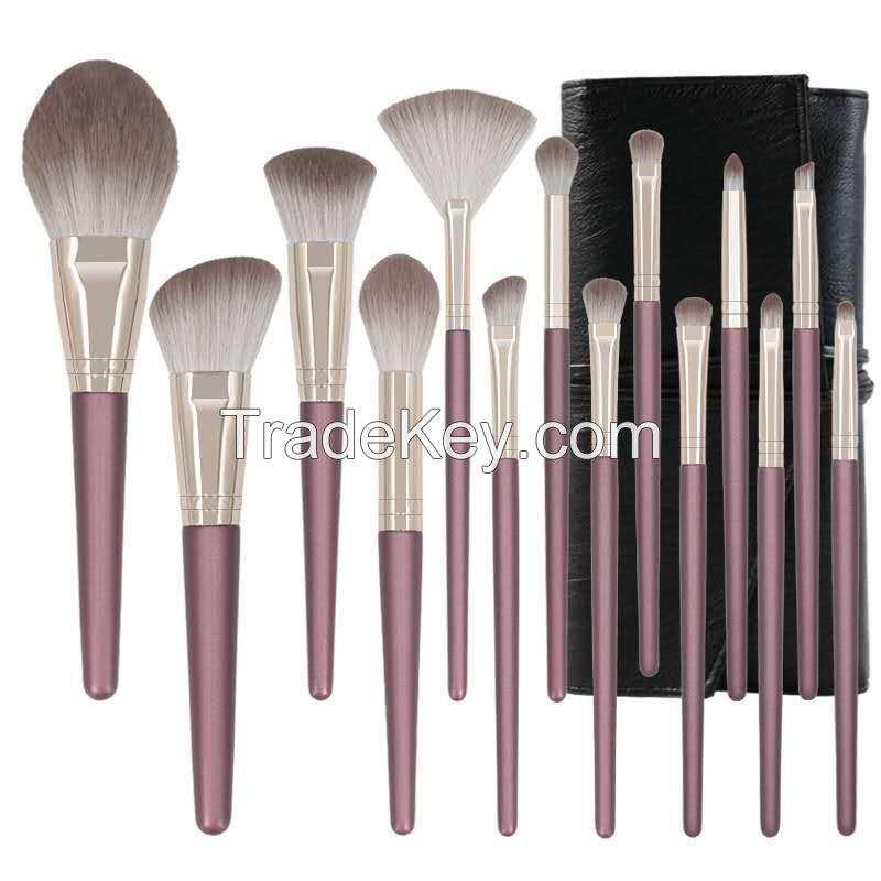 14 PCS Premium Makeup Brush Set Synthetic Cosmetics Foundation Powder Concealers Blending Eye Shadows Face Kabuki Makeup Brush Sets