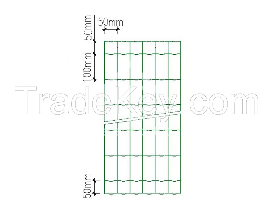 Highly durable Holland welded wire mesh PVC coated green color euro fence