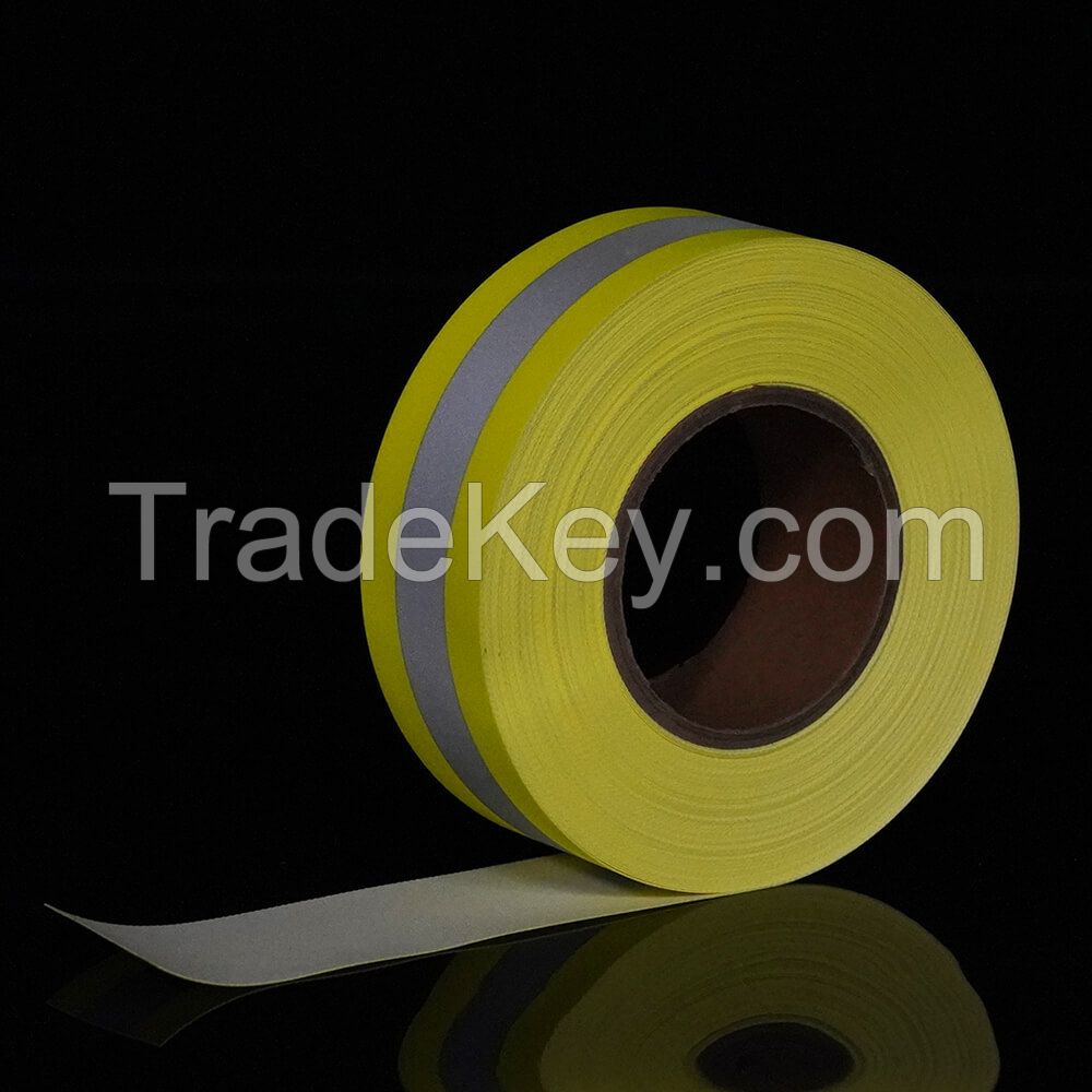 High visibility silver yellow flame retardant reflective tape for clothing