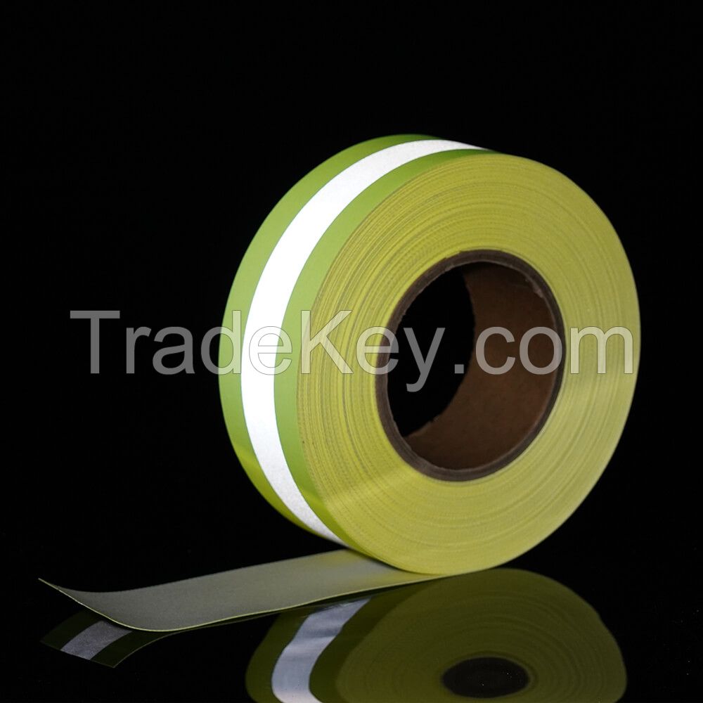 High visibility silver yellow flame retardant reflective tape for clothing