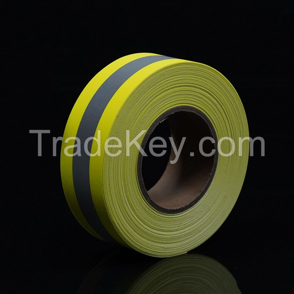 High visibility silver yellow flame retardant reflective tape for clothing