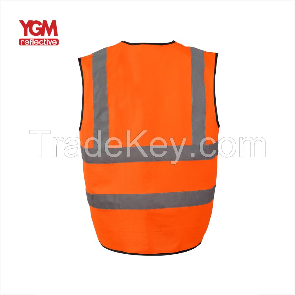 High visibility construction security custom safety vest