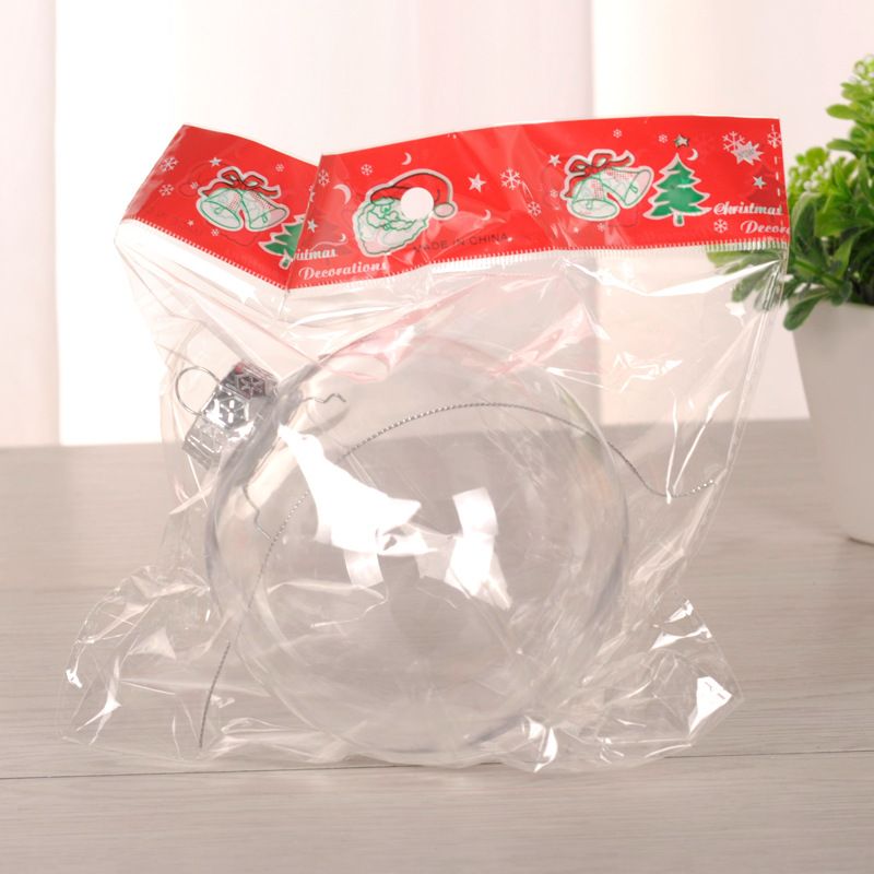 Yiwu Supplier Clear PET Plastic Christmas Ball Ornaments Christmas Decoration Plastic Christmas Ornaments