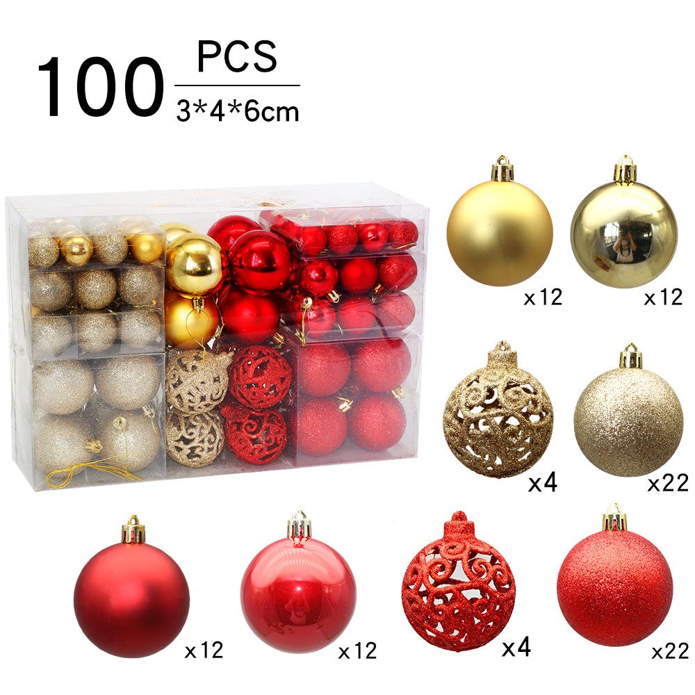 100 pcs Christmas Ball Gift Box Christmas Tree Ornaments with 3-6cm Lg