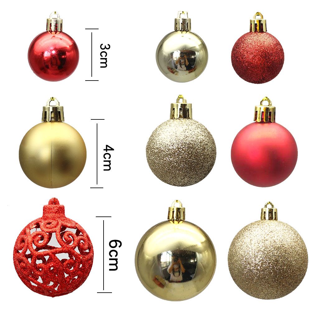 100 pcs Christmas Ball Gift Box Christmas Tree Ornaments with 3-6cm Lg