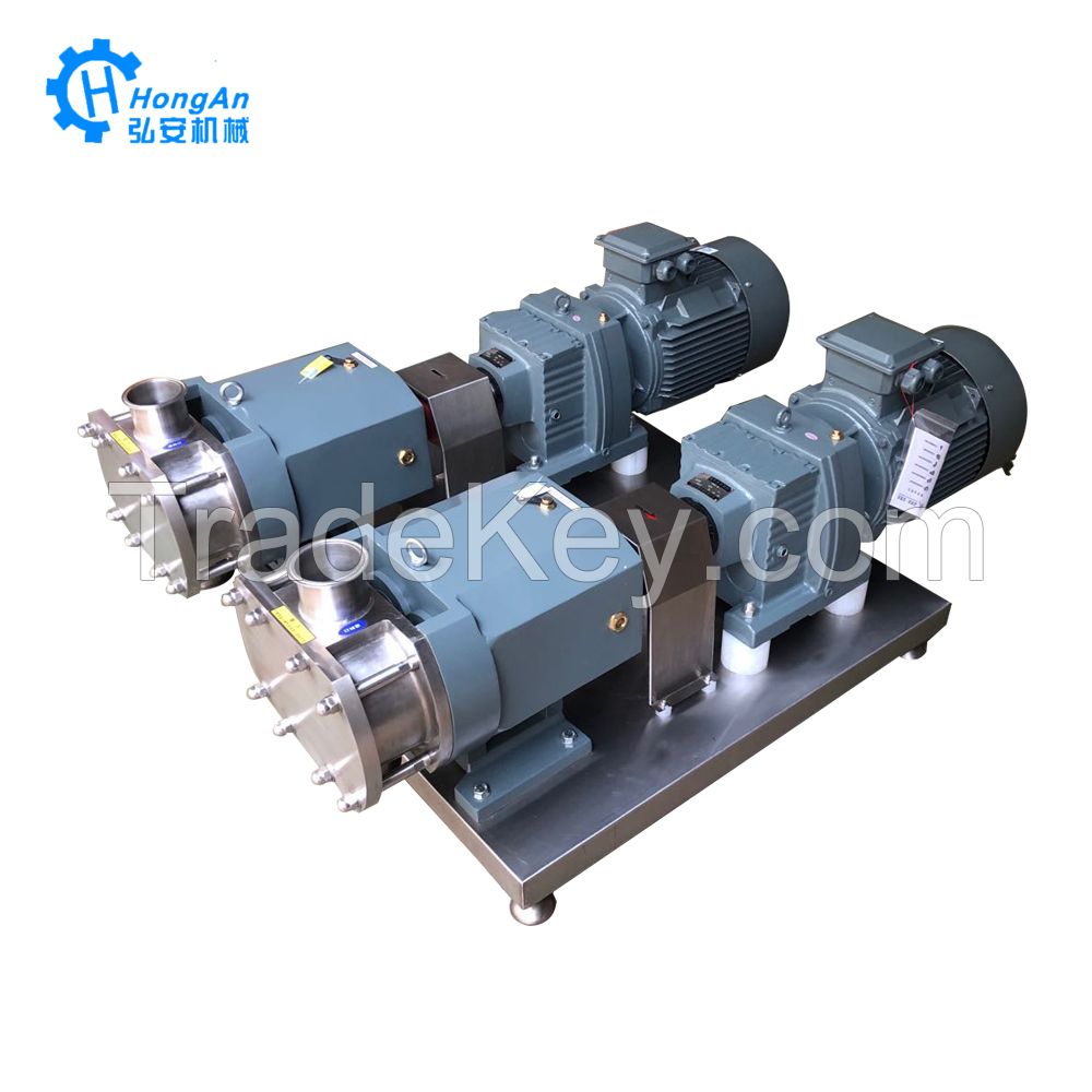 sanitary high thickness chocolate tomato sauces rotary lobe pump