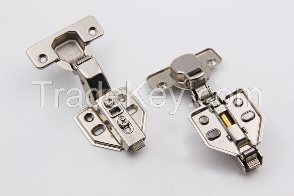 Two way clip on cold rolled steel soft closing cabinet hinge