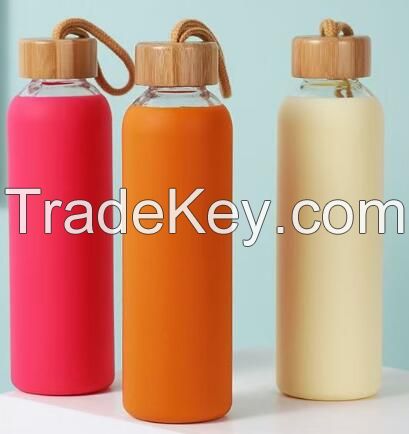 glass water bottles with handle