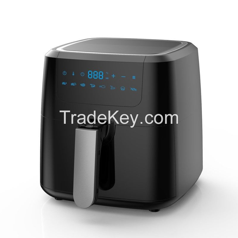 8-in-1 Oilless LCD Digital Touch Screen Electric Air Fryer with Basket