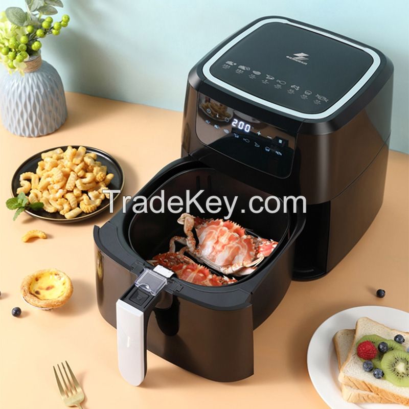 8-in-1 Oilless LCD Digital Touch Screen Electric Air Fryer with Basket