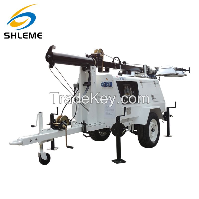 Emergency construction industry factory use portable mobile led trailer light tower 