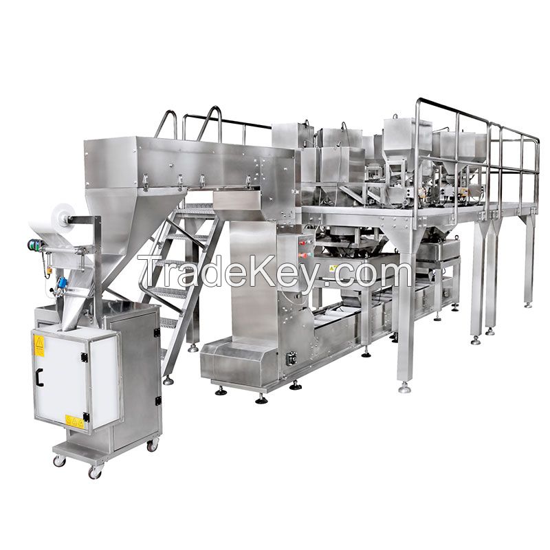 High Productivity Mixing Products Packing Machine with Multihead Weigher for Snacks Food