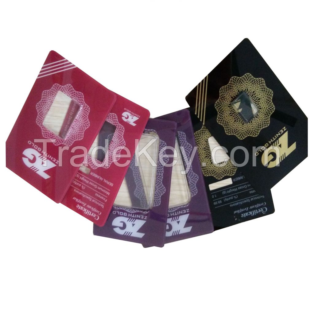 Custom High Quality Gold Coin Card Sleeve