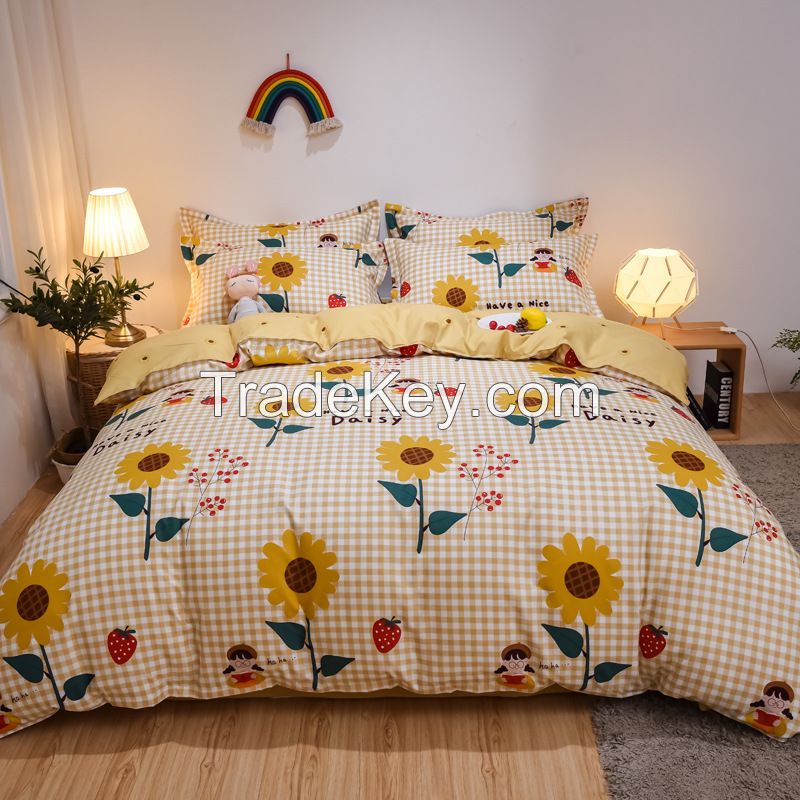 100% polyester microfiber printed bedding set
