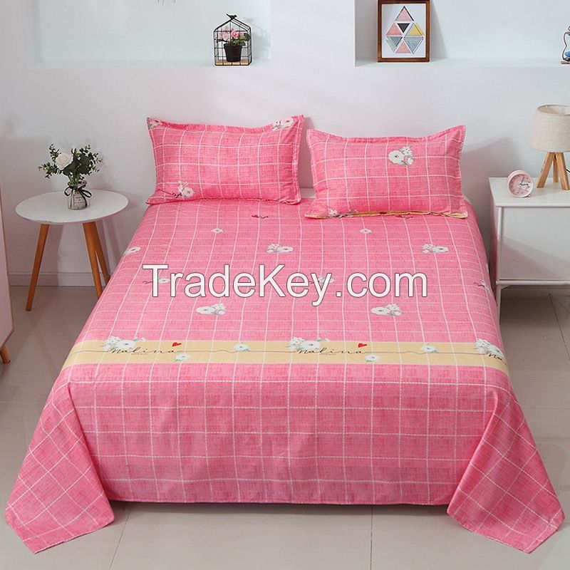 100% polyester microfiber printed bedding sheet