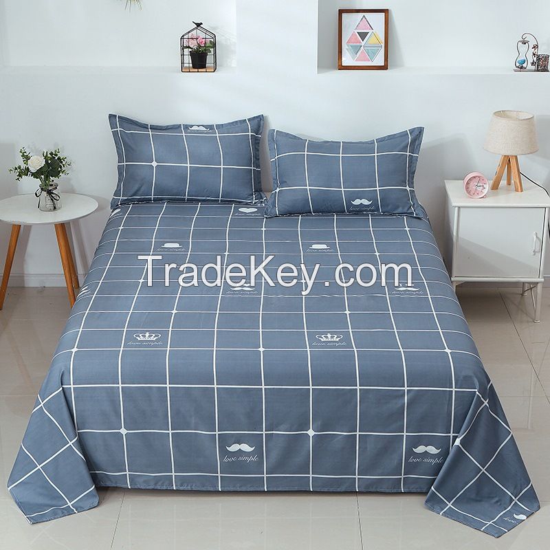 100% polyester microfiber printed bedding sheet