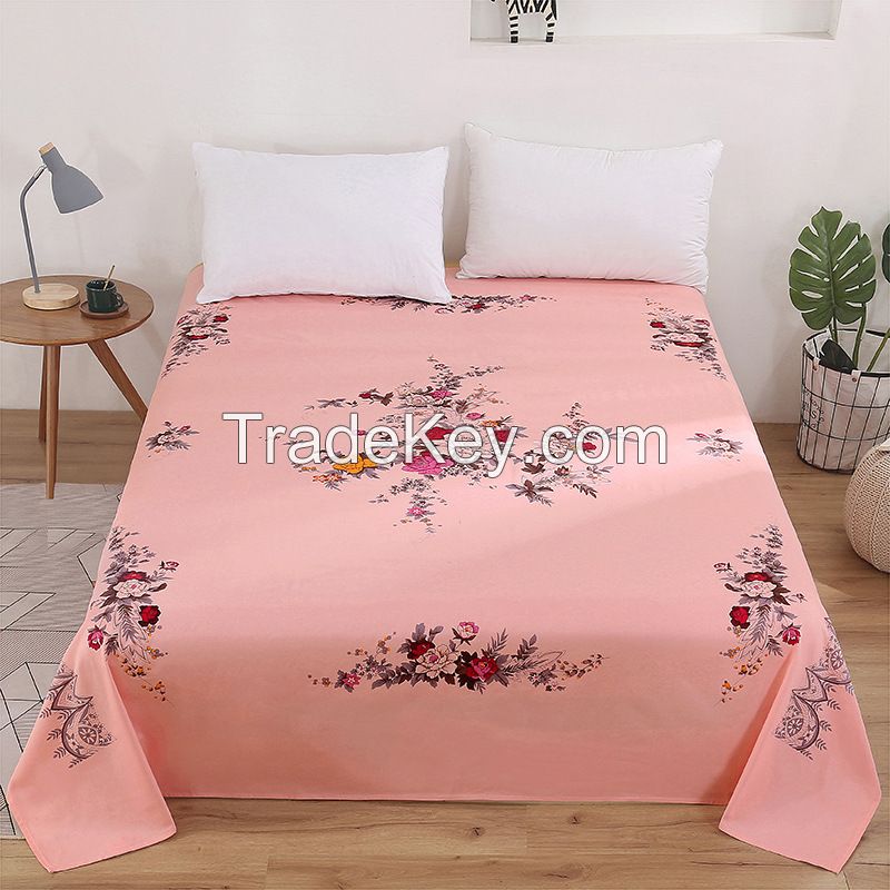 100% polyester microfiber printed bedding sheet