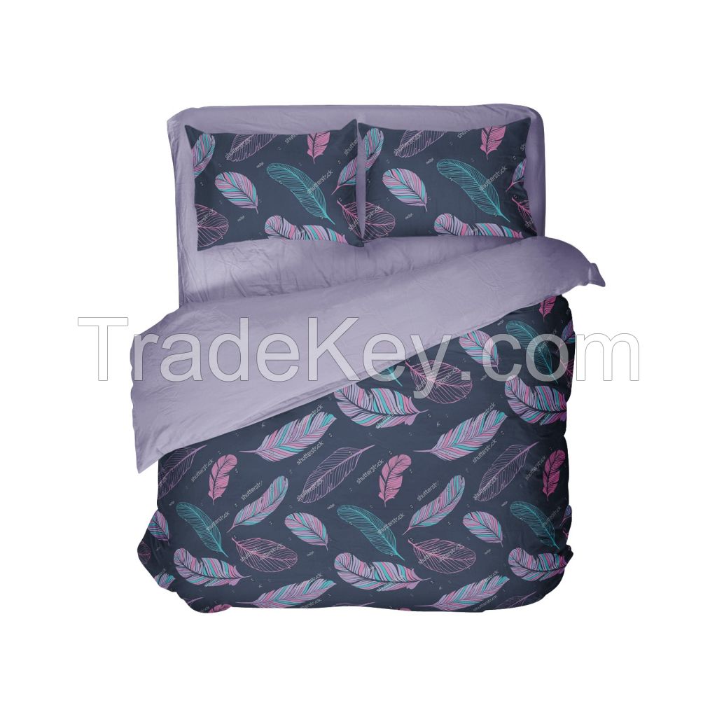 100% polyester microfiber printed bedding set