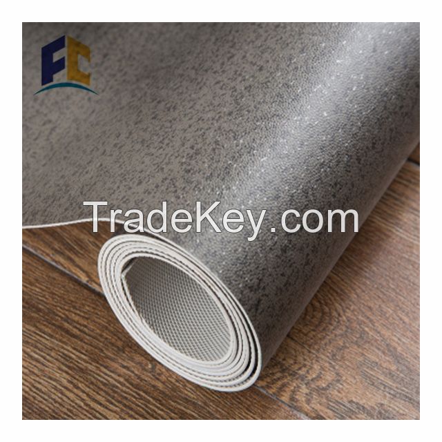 Hospital flooring linoleum homogeneous resilient pvc no direction roll