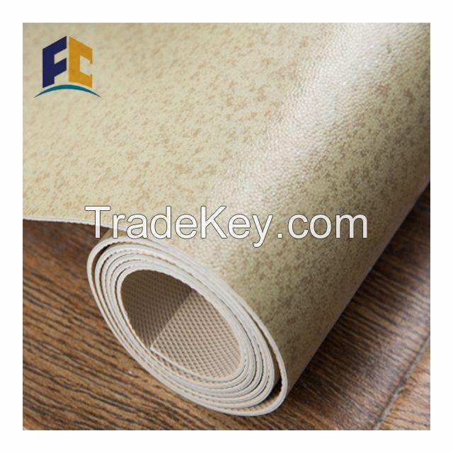 Hospital flooring linoleum homogeneous resilient pvc no direction roll