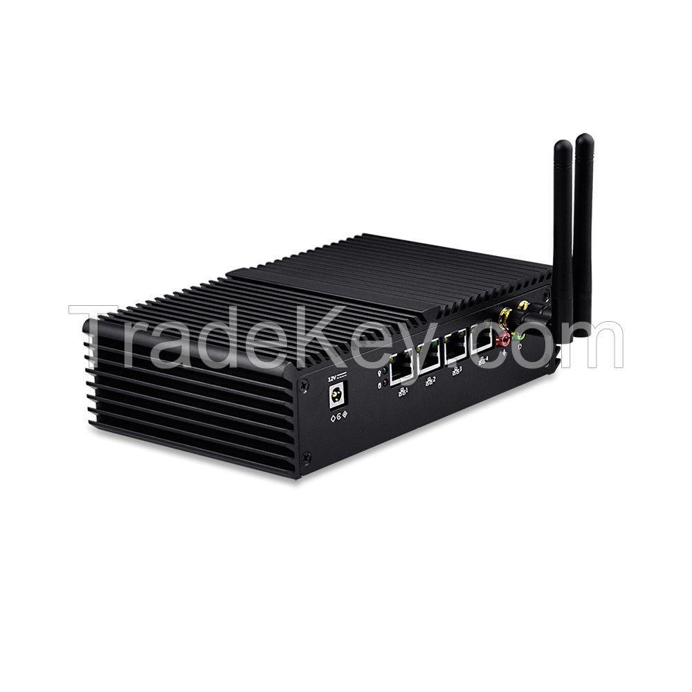 I7 Mini PC Kettop-Mi5500L with Intel Core i7-5500U -4 Intel Gigabit Nic,Fanless Mini PC Computer AES-NI pfsense Firewall router 