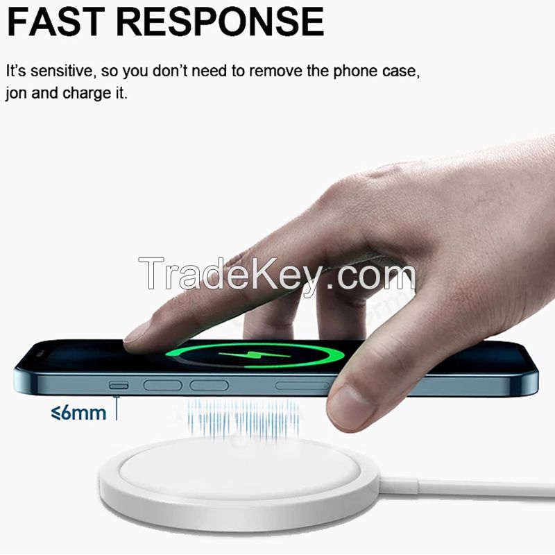 15W Original Magnetic Wireless Charger for iPhone 12 Pro Max 12pro Qi Fast Charger for iPhone 12 Mini USB C PD Adapter Magsafing