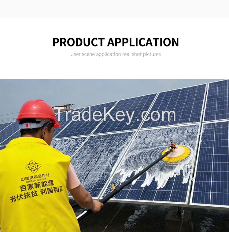 Photovoltaic cleaning brush washing solar panel cleaner portable solar panel cleaner 