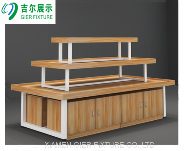 Wood Customized Grocery Store Shopping Mall Retail Store Shoes Display