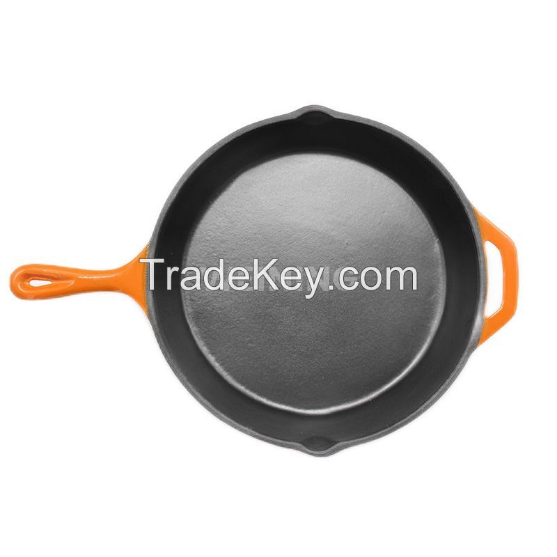 Cast Iron Enamel Frying Pan