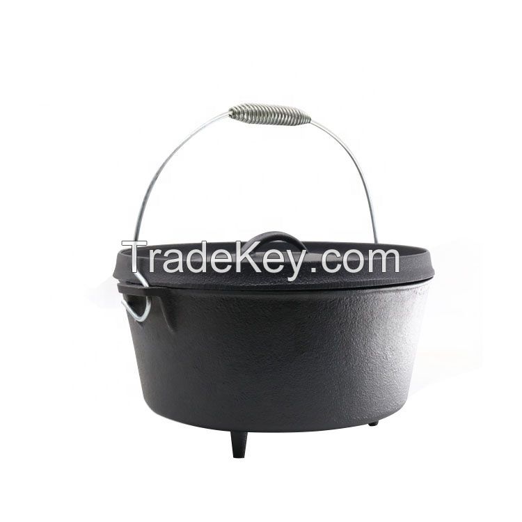 Amazon Top Sale Camping Cooking Pot Cast Iron Dutch Oven