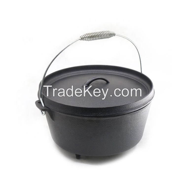 Amazon Top Sale Camping Cooking Pot Cast Iron Dutch Oven