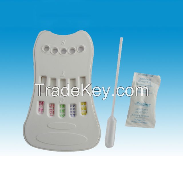 Medical IVD rapid test kits Torch 5 Panel HSV 1/HSV 2/TOX/CMV/RV By