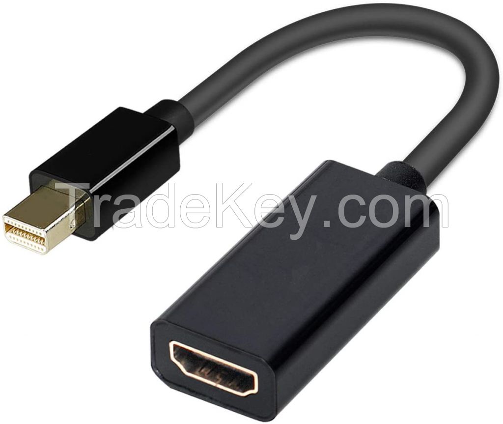 Mini DisplayPort to HDMI Male to Female White Black