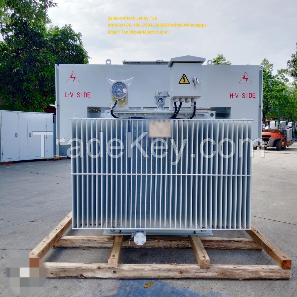 33 kV Oil - immersed transformer air cooling , 100 - 5000 kVA station service