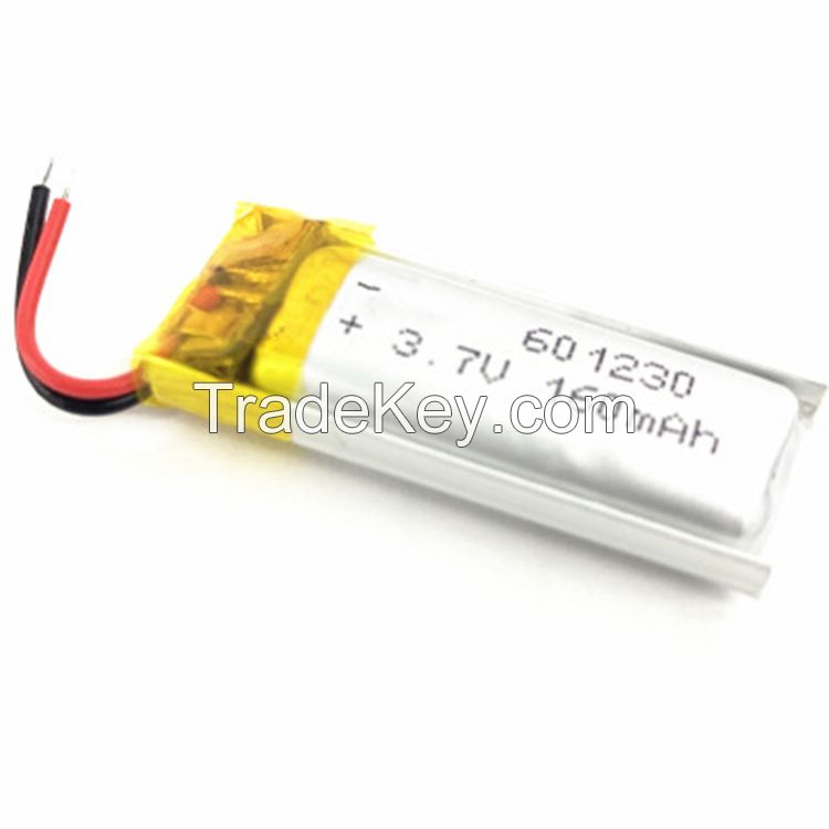 Customize 601230 160mAh lithium ion batteries Rechargeable Lipo Battery 3.7v Lithium Polymer Battery For GPS 