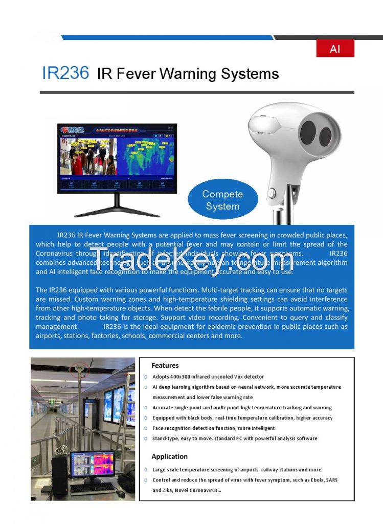 Human body temperature measurement system in large airport, railway station and hospital Infrared thermal imager