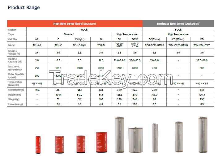 Lithium Thionyl Chloride Batteries