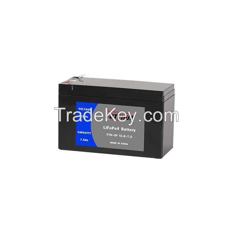 lithium ion LiFePO battery 12.8V 12V  7.5AH solar energy 