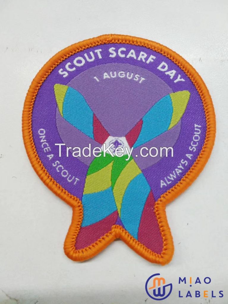 Custom Fashion Design Special Style Embroidered Woven Clothing Badges