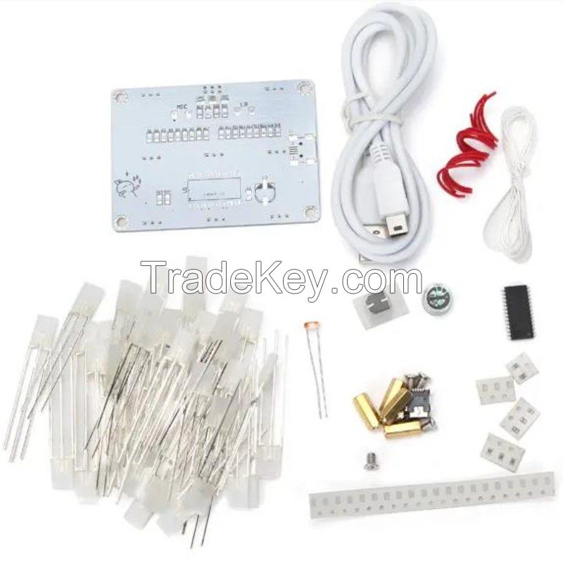 CFun DIY Electronic LED Display Kit 3*3*4 Color 40pcs frosted LEDs Light Cube Sound/Light Control Hobby Electronic Kit