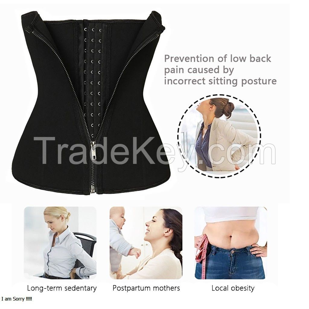 Neoprene Waist Trainer Shaper Corset Body Shaper With Zipper and Hooks