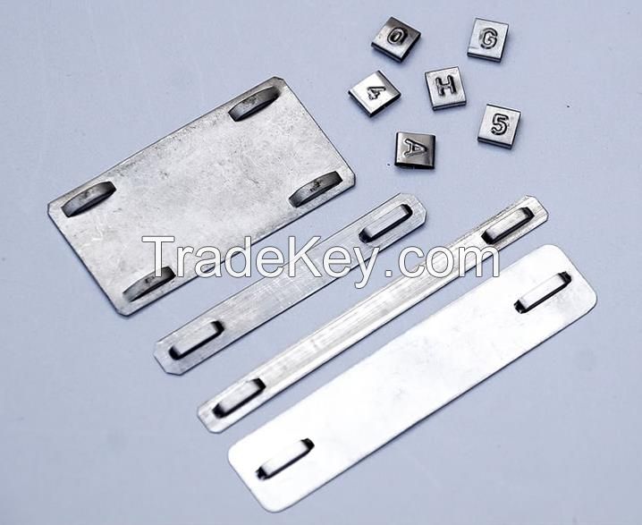 ss316 grade stainless steel marker plate 19x89mm