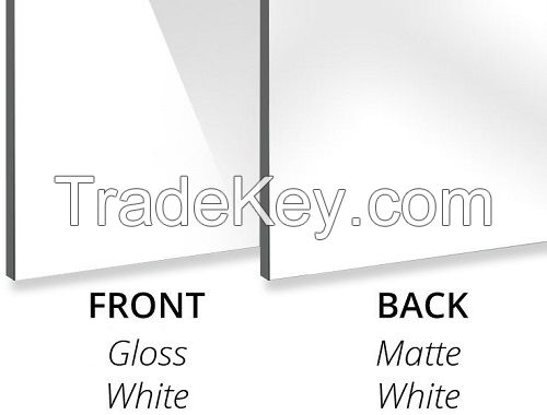 Aluminum Composite Panel 3mm Gloss White/Matte White FR Core