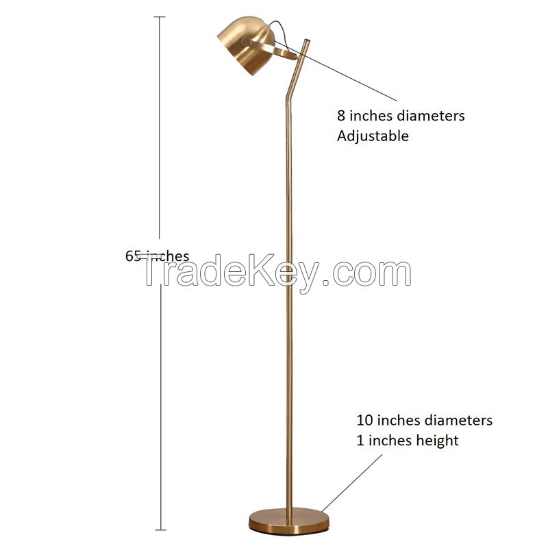 Adjustable LED Light,Modern Brass Pharmacy LED Floor Lamp,3-Way Dimmable Touch Switch