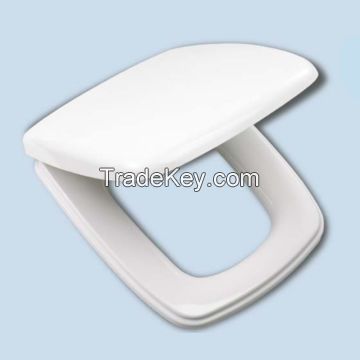 Rectangle WC Toilet Seat Cover Soft close, Quick release, PP/Duroplast material