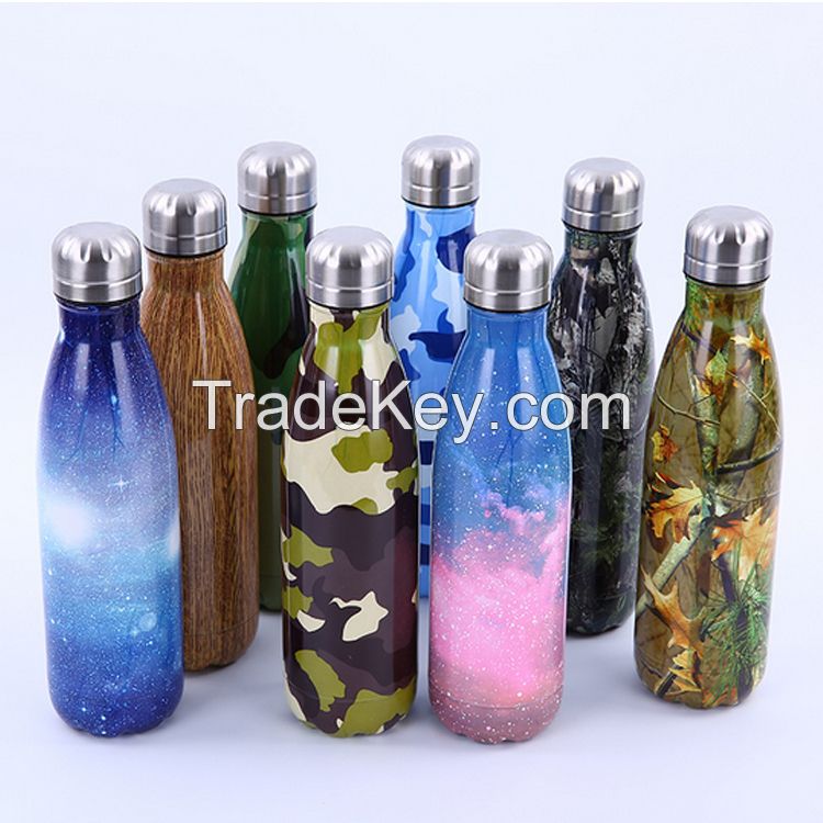 Cola Bottle Colorful Hot Water Bottle Double-Walled Stainless Steel Vacuum Thermos 