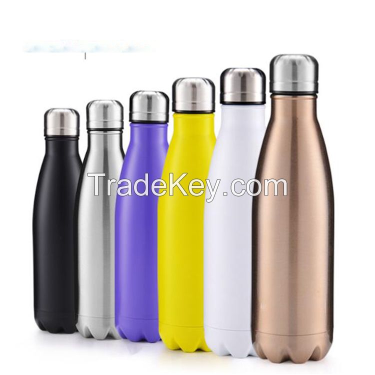 Cola Bottle Colorful Hot Water Bottle Double-Walled Stainless Steel Vacuum Thermos 