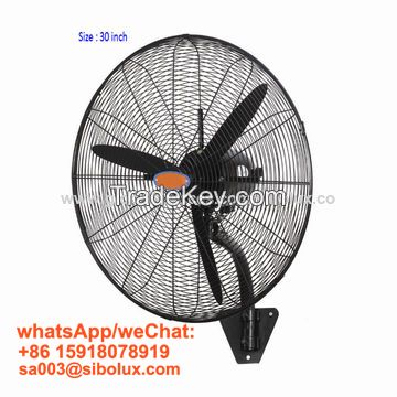 26inch 30 inch electric industrial wall fan/30&quot; metal industrial wall oscillating fan with 3 speeds setting/Ventilador de pared