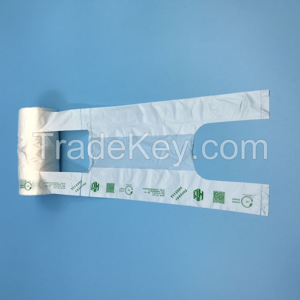 High Quality Biodegradable T-shirt Bags on Roll